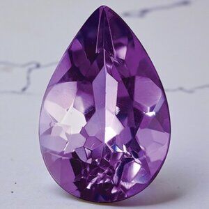 7 x 5 mm Pear Shaped Amethyst Gemstone - Live Show Listing